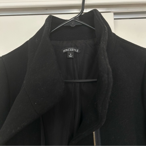 J Crew Factory Wool Blend Pea Coat Black - Picture 4 of 7